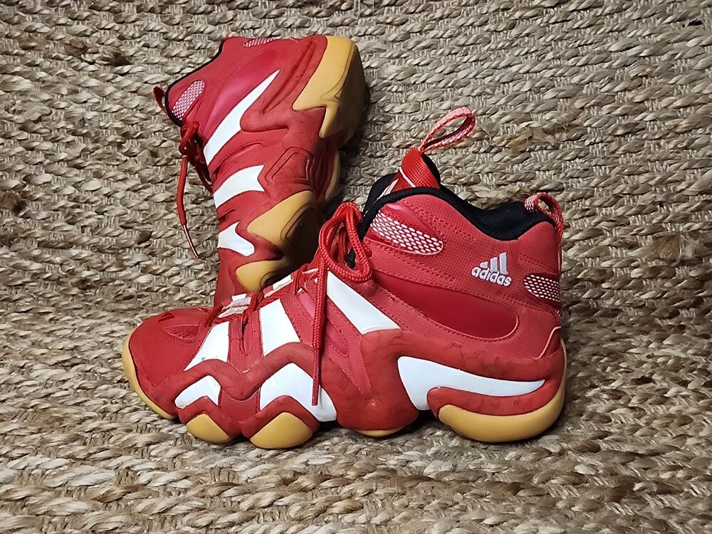Adidas Crazy 8 Kobe Scarlet Red Gum Men’s 7, Women's 8.5 Basketball Sneakers